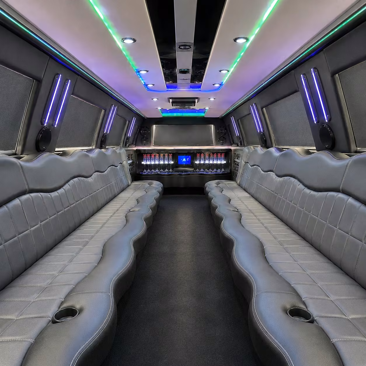 escalade limo inside
